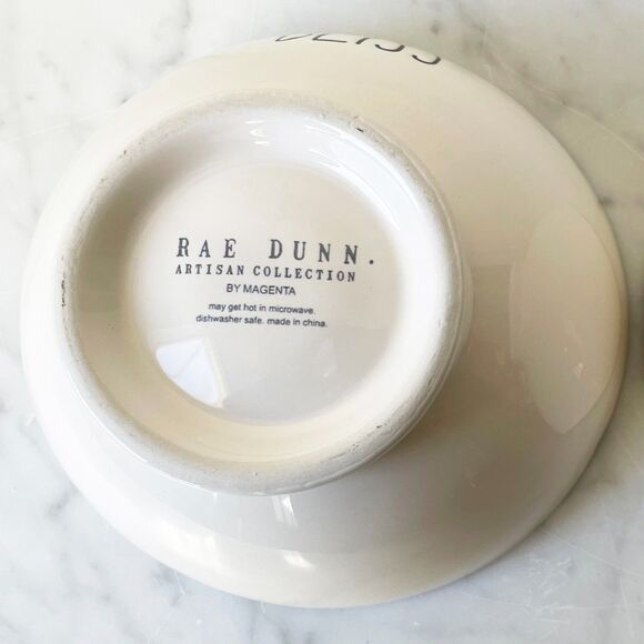 Rae Dunn Magenta BLISS Set of 2 Ivory/Red Interior Ice Cream/Cereal Bowls 5.5" - Picture 8 of 8